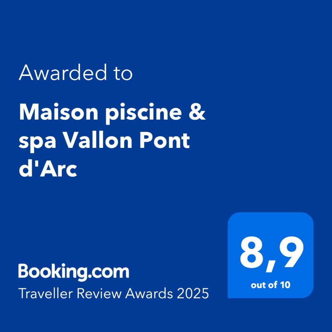 Maison Piscine & Spa Vallon Pont D'Arc Extérieur photo